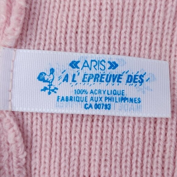 Vintage Aris Weather-shed SNOOD One Piece Hood and Scarf KNIP PINK - Picture 7 of 7